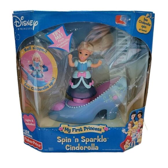 DISNEY PRINCESS SPIN SPARKLE CINDERELLA - Picture 1 of 4